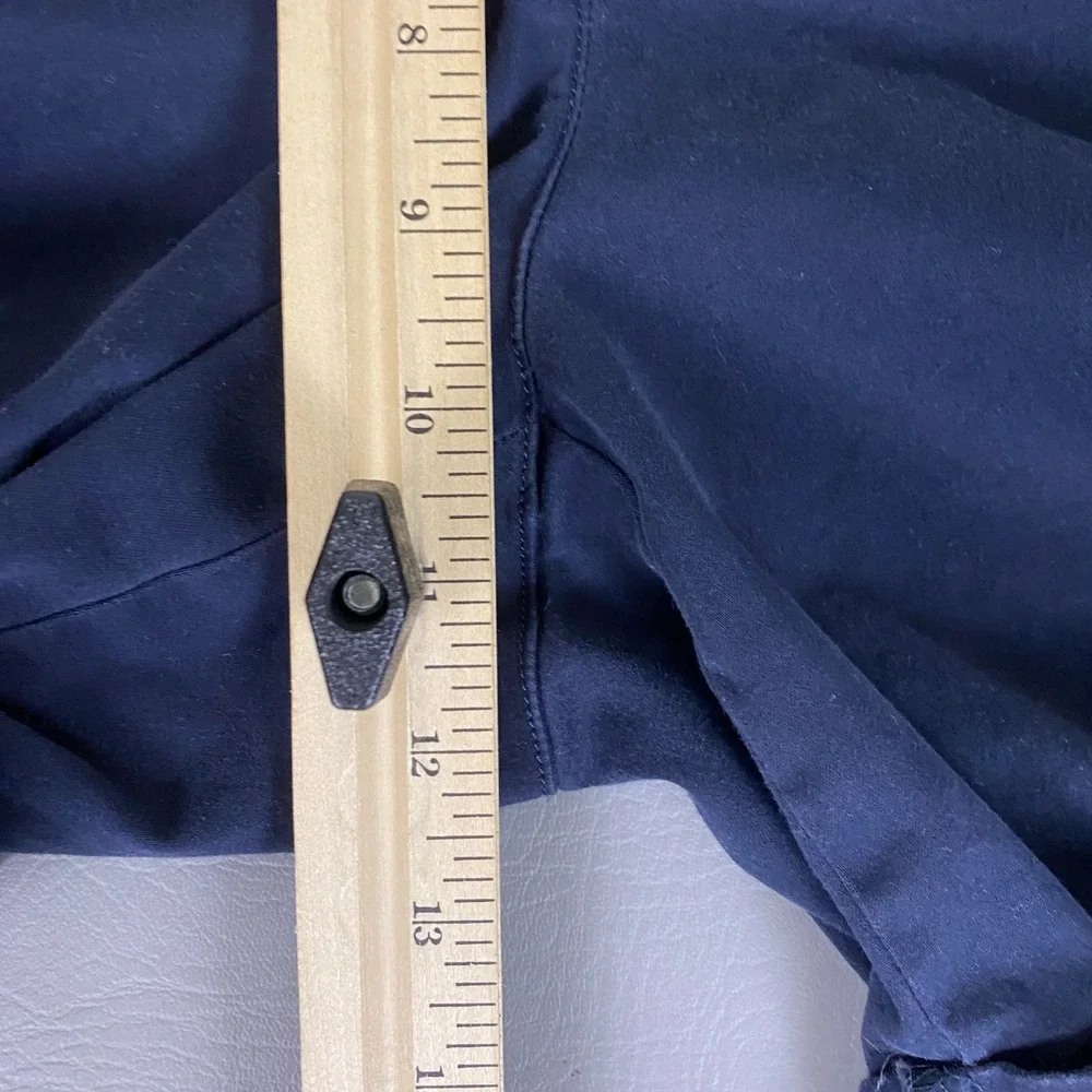 J.Jill Shorts Women's Size 16 Navy Blue Stretch Cotton Chino Cuffed Solid Casual